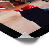 Softball Senior Graduation 5 Photo Collage Poster (Ecke)