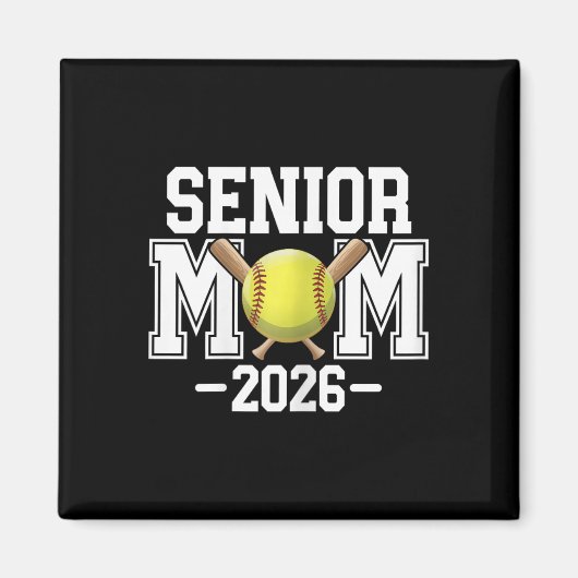 Softball Senior-Mutter, Abiturientin 2026, Senior- Magnet (Vorne)
