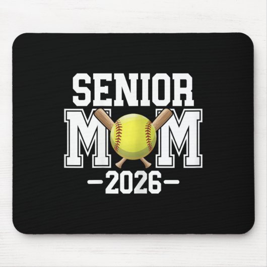 Softball Senior-Mutter, Abiturientin 2026, Senior- Mousepad (Vorne)