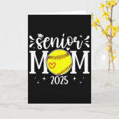 Softball Senior-Mutter eines Senior-Softballspiele Karte (Gelbe Blume)