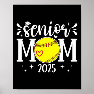 Softball Senior-Mutter eines Senior-Softballspiele Poster