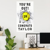 Softball Senior Night Abschluss Poster (Heimbüro)