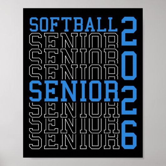 Softball Senior Night Softball Senior 2026 Absolve Poster (Vorne)