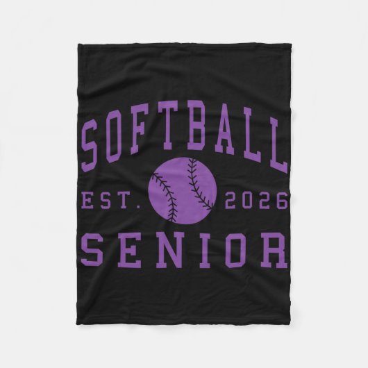 Softball Senior Night Softball Senior 2026 Graduat Fleecedecke (Vorderseite)