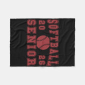 Softball Senior Night Softball Senior 2026 Graduat Fleecedecke (Vorderseite (Horizontal))