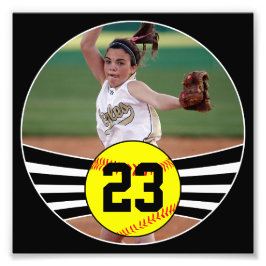 Softball Senior Pictures Custom Square Foto Print