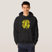 Softball Shamrock Lucky Clover Irish St Patrick's  Hoodie (Vorne ganz)