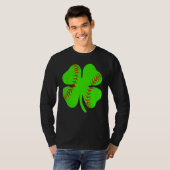 Softball Shamrock Lucky Clover Irish St Patrick's T-Shirt (Vorne ganz)