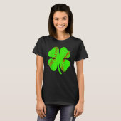 Softball Shamrock Lucky Clover Irish St Patrick's  T-Shirt (Vorne ganz)