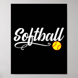 Softball-Shirt-Geschenk Poster