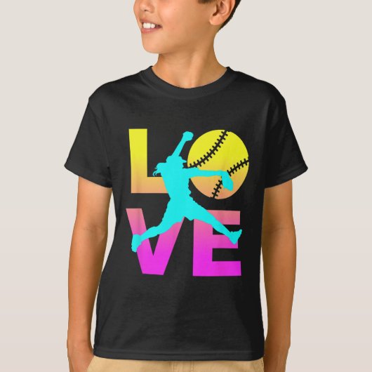 Softball Shirts For Girls Love (Vorderseite)