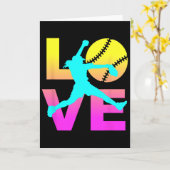 Softball Shirts For Girls Love Karte (Gelbe Blume)