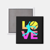 Softball-Shirts für Mädchen Liebe Magnet (Vorderseite/Rückseite)