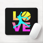 Softball-Shirts für Mädchen Liebe Mousepad (Mit Mouse)