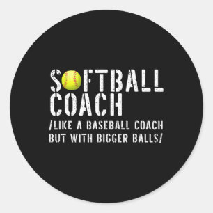 Softball-Shirts Softball-Vater-Shirts für Männer S Runder Aufkleber