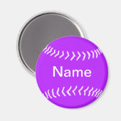 Softball Silhouette Magnet Lila (Vorderseite/Rückseite)