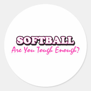 Softball - sind Sie groß genug Runder Aufkleber