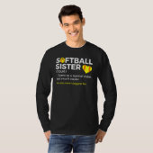 Softball Sister Definition Sister's Biggest Fan T-Shirt (Vorne ganz)