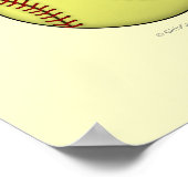 Softball-Sky Blue Poster (Ecke)