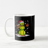 Softball Snowman Softball Player Santa Hat Christm Kaffeetasse (Links)