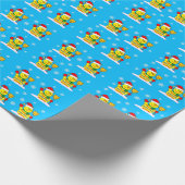 Softball Snowman Softball Wrapping Paper mit NAME Geschenkpapier (Ecke)