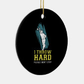 Softball Softball Pitcher Keramik Ornament (Rechts)