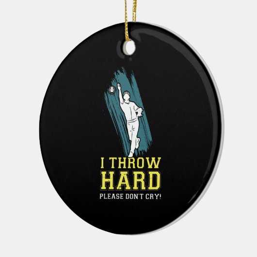 Softball Softball Pitcher Keramik Ornament (Links)