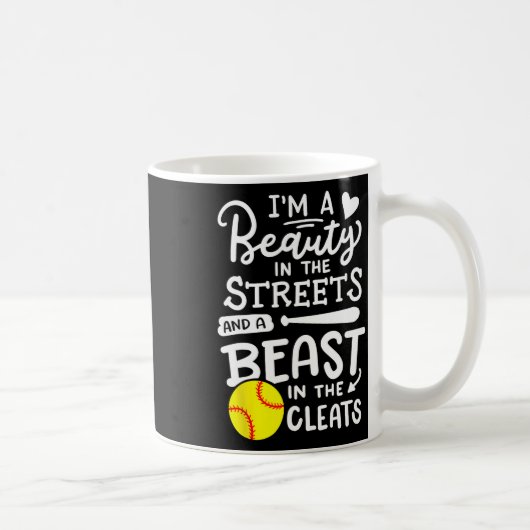 Softball Softballspieler  Kaffeetasse (Rechts)