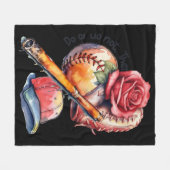 Softball Sommer Fleecedecke (Vorderseite (Horizontal))