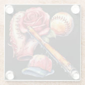 Softball Sommer Glasuntersetzer (Rückseite)