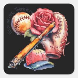 Softball Sommer Quadratischer Aufkleber