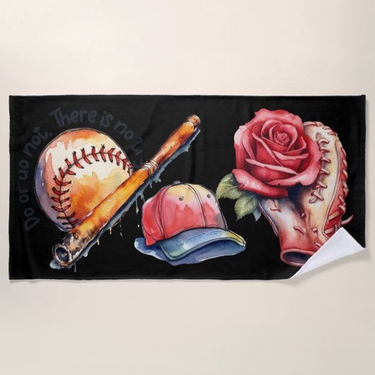 Softball Sommer Strandtuch (Vorderseite)