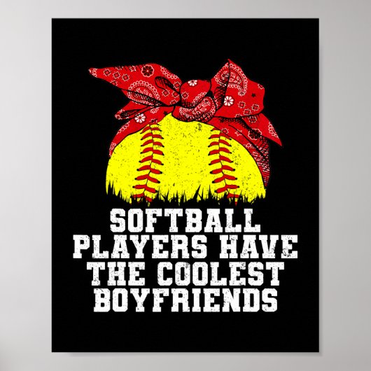 Softball-Spieler haben das Coolstste Boyfriends Gi Poster (Vorne)