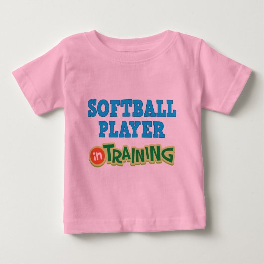 Softball-Spieler im Training (Zukunft) Baby T-shirt (Vorderseite)