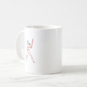 Softball-Spieler Kaffeetasse (Vorderseite Links)