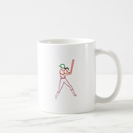 Softball-Spieler Kaffeetasse (Rechts)