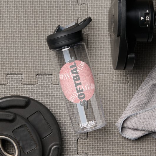 Softball-Spieler Name Jersey Nummer mädchenhaft ro Trinkflasche (Fitnessstudio)