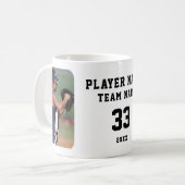 Softball-Spieler Name Nummer Team 2 Fotos Kaffeetasse (Vorderseite Links)