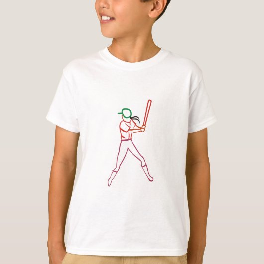 Softball-Spieler T-Shirt (Vorderseite)
