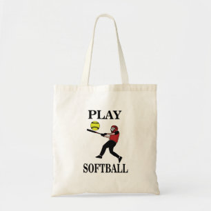 Softball-Spielerin spielt Softball Tragetasche