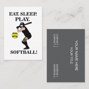 Softball-Sport-Coach-Trainer Visitenkarte
