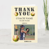 Softball-Sport-Foto-Trainer  Dankeskarte (Vorderseite)