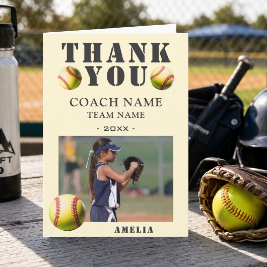 Softball-Sport-Foto-Trainer  Dankeskarte