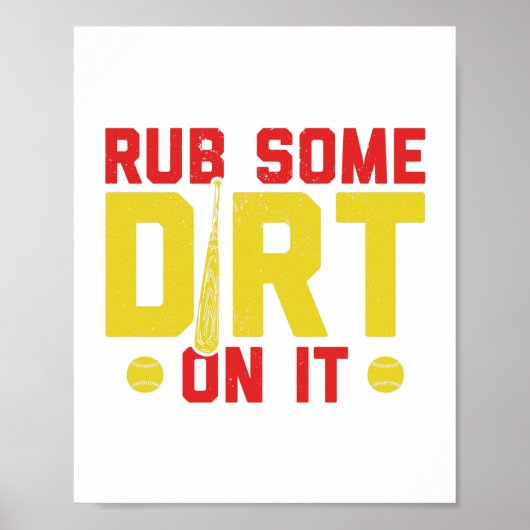 Softball Sport | Softball Player Coach Team Gesche Poster (Vorne)