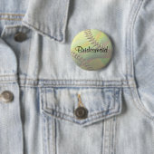 Softball Sporthochzeit Thema Hochzeit Button (Beispiel)