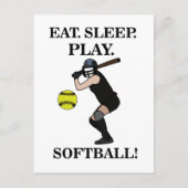 Softball Sports Player Postkarte (Vorderseite)