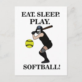 Softball Sports Player Postkarte