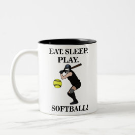 Softball Sports Player Zweifarbige Tasse