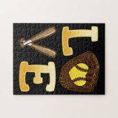 Softball Sports Softball Player Puzzle (Horizontal)