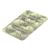 Softball Sports Wedding Beschreibung Save the Date Magnet (Linke Seite)